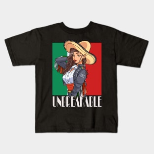 Mexican Girl Pride Mariachi Sombrero Unbreakable Kids T-Shirt